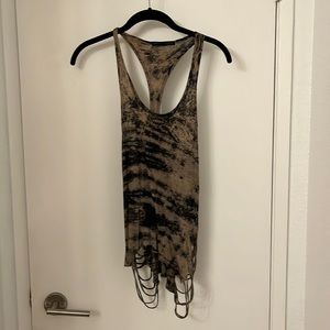 Tie dye racer back with cut outs